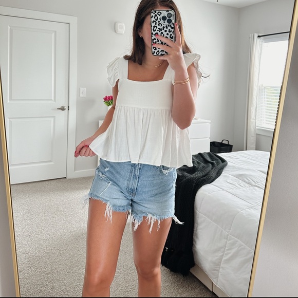 Vici Tops - Vici White Babydoll Top